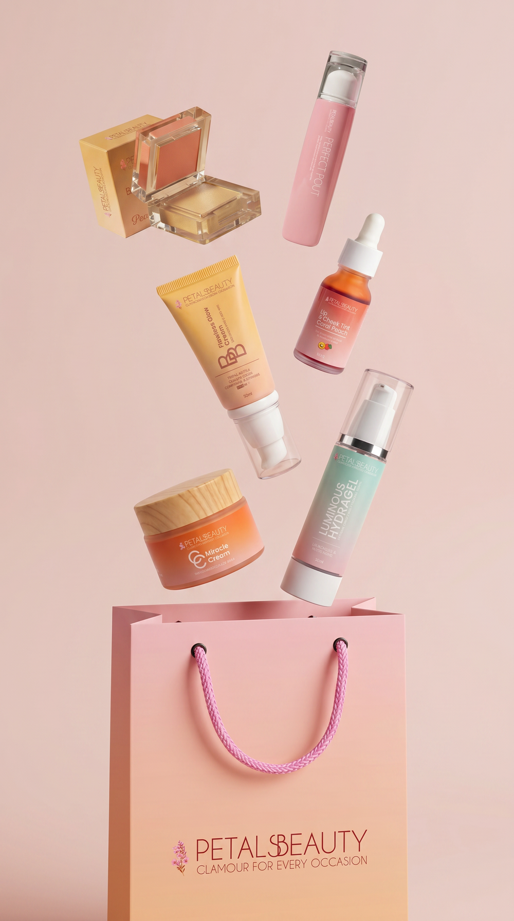 Petals Beauty shopping bag