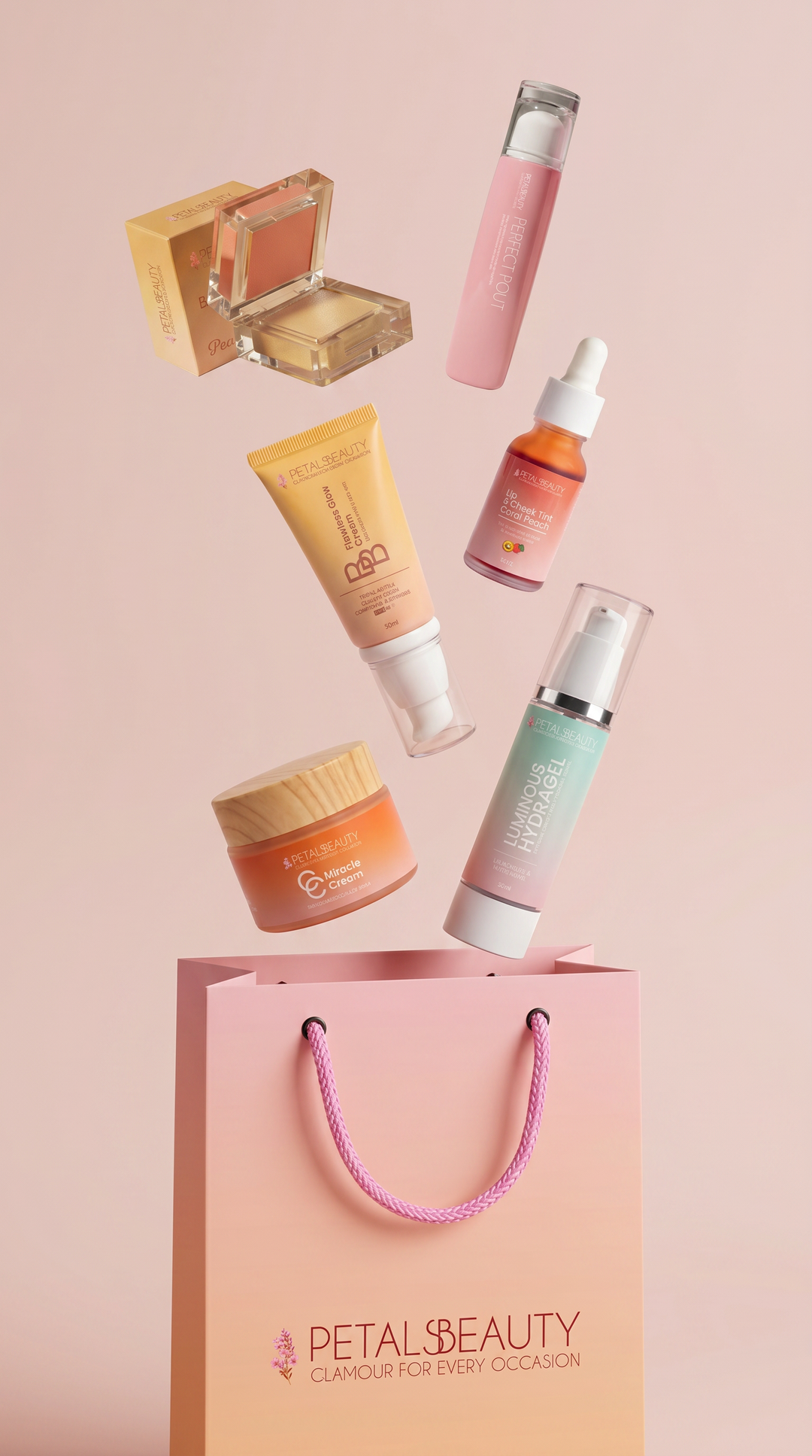 Petals Beauty shopping bag