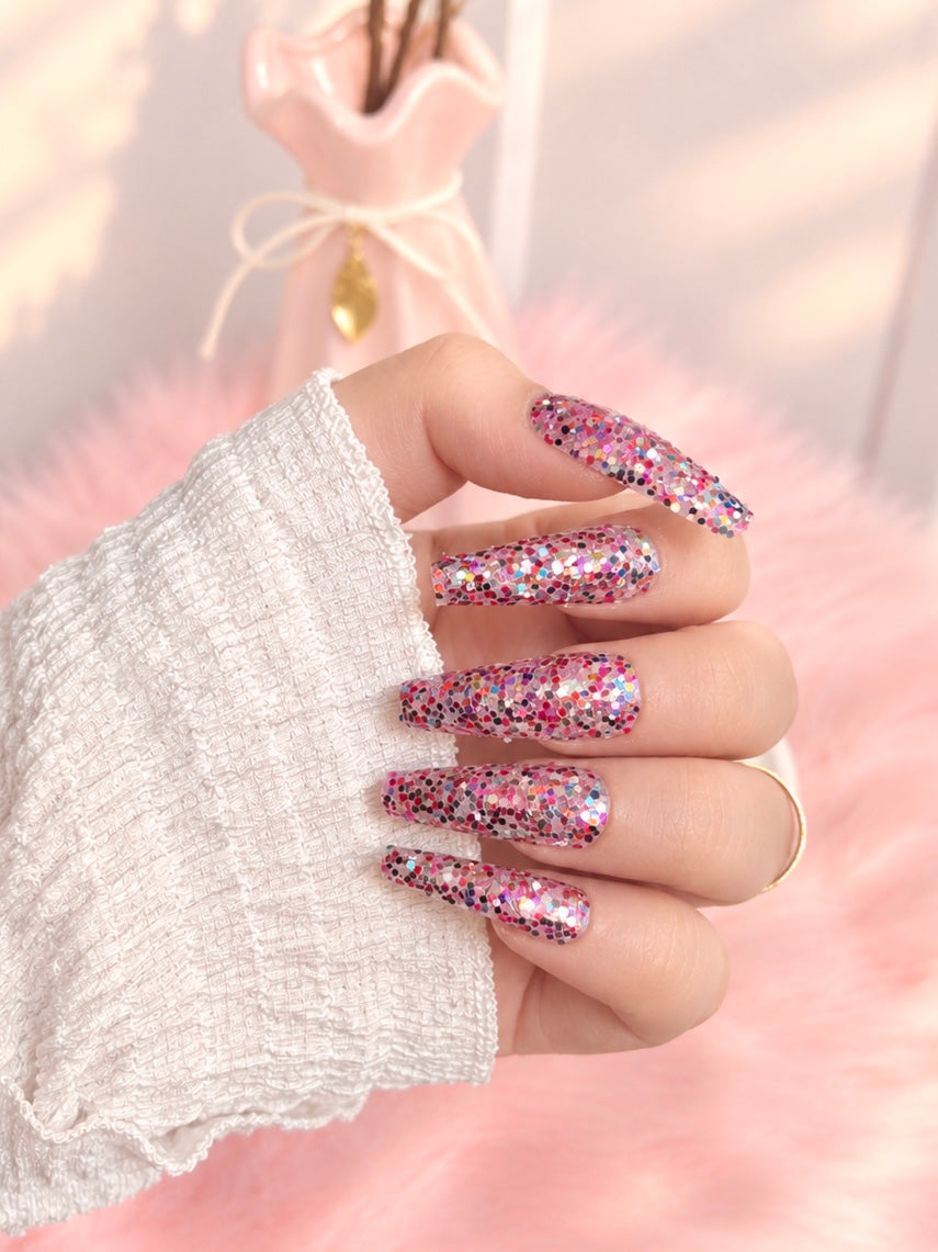Glitter Press-On Nails