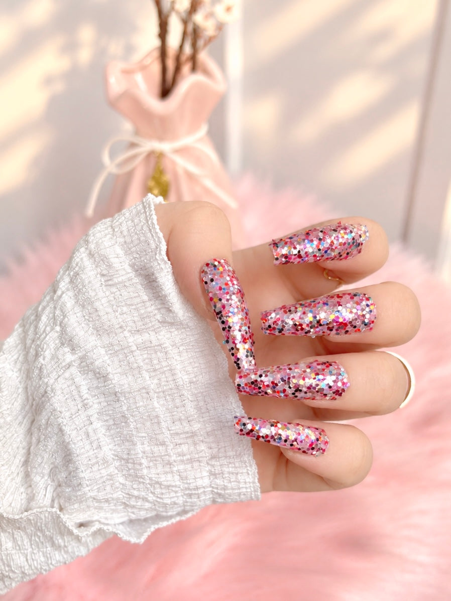 Glitter Press-On Nails