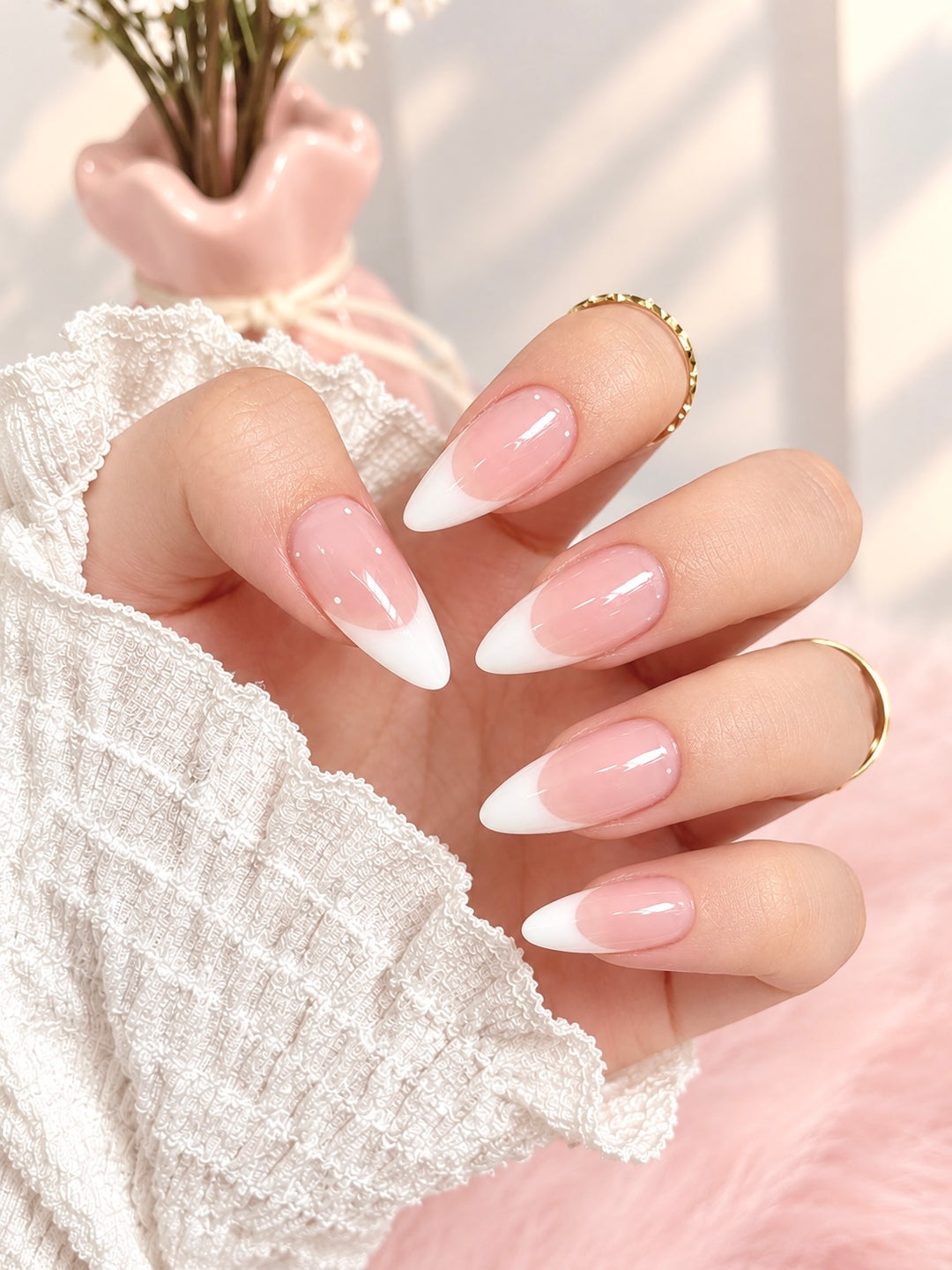 French Almond Press-On Nails