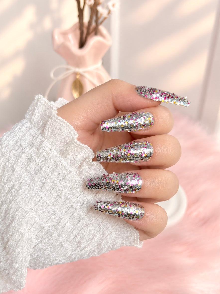 Glitter Press-On Nails