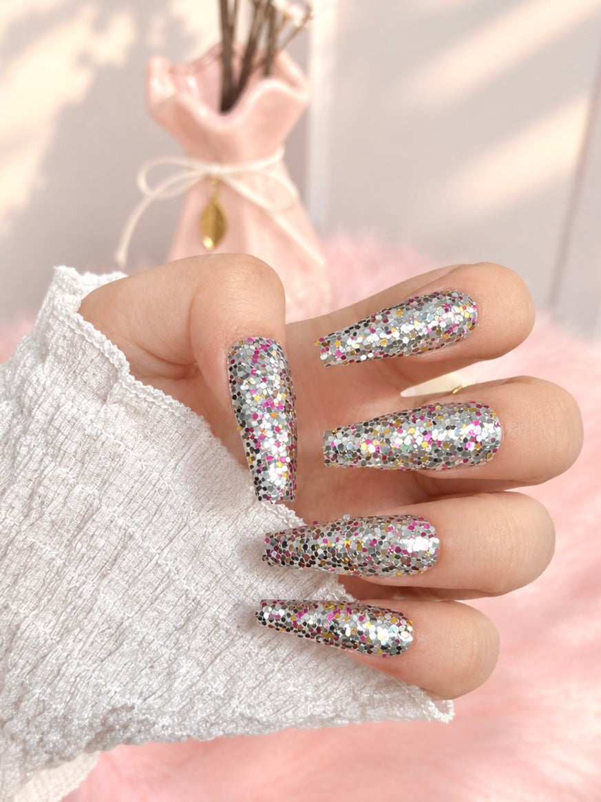 Glitter Press-On Nails