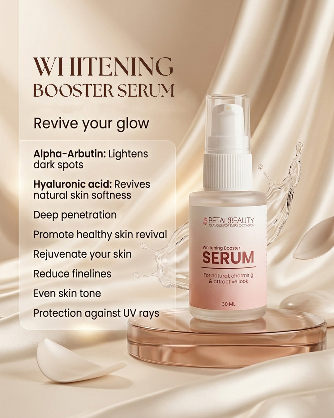 Whitening Booster Serum—(alpha arbutin+hyaluronic acid)