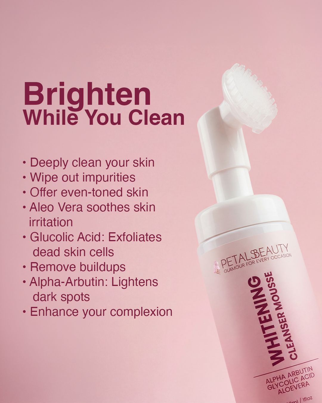Petals Beauty Whitening Cleanser Mousse Benefits