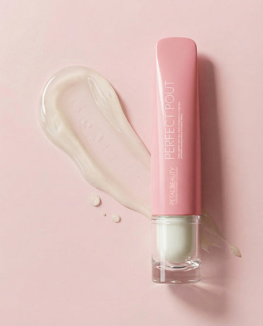 Diamond Touch transparent lip gloss with doe-foot applicator wand pulled out of the tube