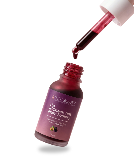 Petals Beauty Plum Foolery Lip and Cheek Tint, 15 ml bottle