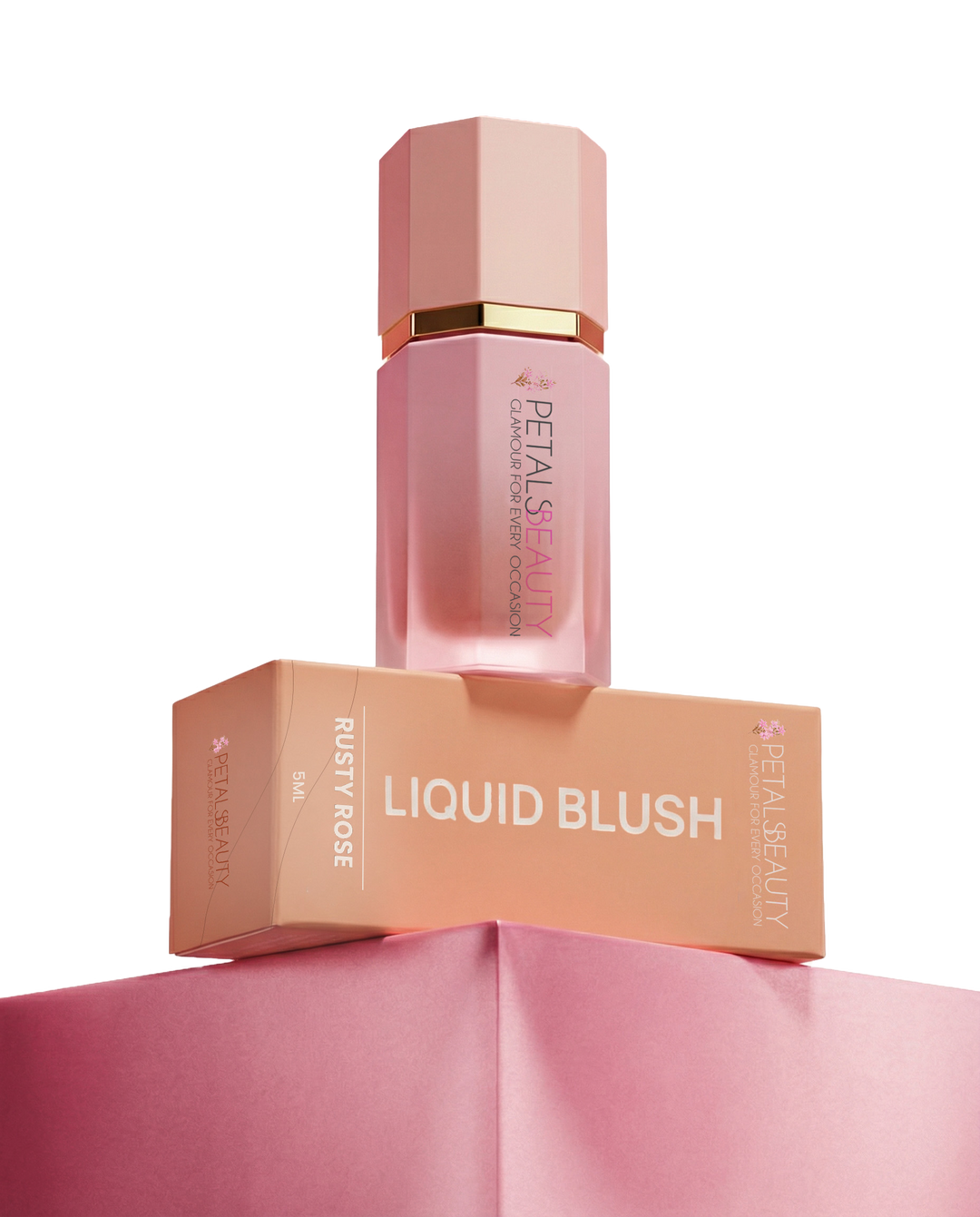 Rusty Rose liquid blush by Petals Beauty, 5ml warm terracotta rose shade