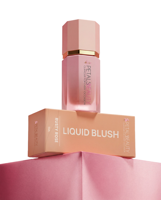 Rusty Rose liquid blush by Petals Beauty, 5ml warm terracotta rose shade